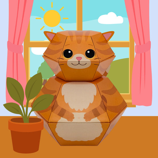 Ginger Cat 3D Pop-up Confetti Wild Card