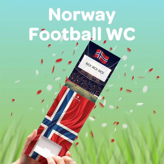 Norway Football World Cup Cannon Confetti Shooter Card