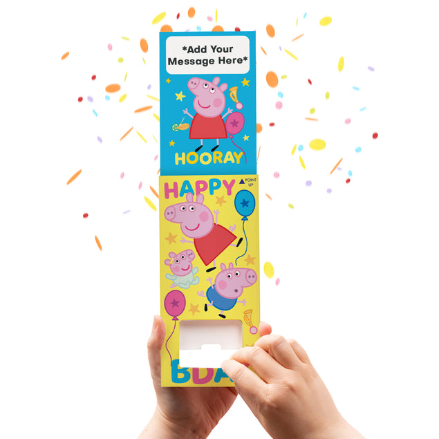 Peppa Pig Birthday Cannon Confetti Shooter Card