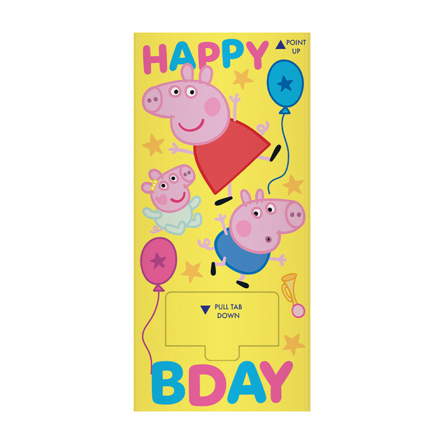 Peppa Pig Birthday Cannon Confetti Shooter Card