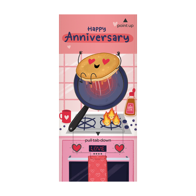Cute Pancake Anniversary Cannon Confetti Shooter Card