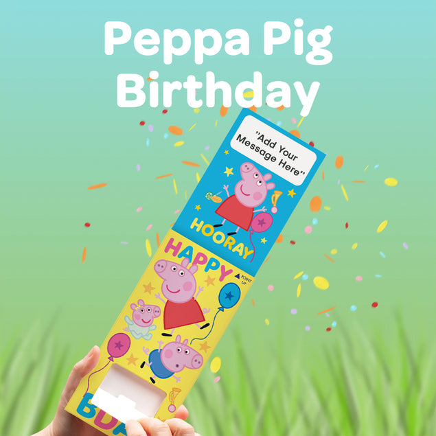 Peppa Pig Birthday Cannon Confetti Shooter Card