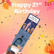 21st Birthday Cannon Confetti Shooter Card