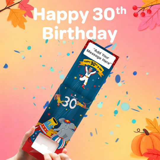 30th Birthday Cannon Confetti Shooter Card