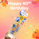 40th Birthday Cannon Confetti Shooter Card