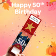 50th Birthday Cannon Confetti Shooter Card