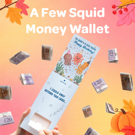 Money Cannon Surprise Wallet Card - A Few Squid