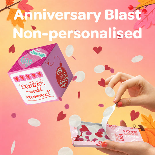 Anniversary Blast Non-Personalised 5-Sided Confetti-exploding Greetings Card