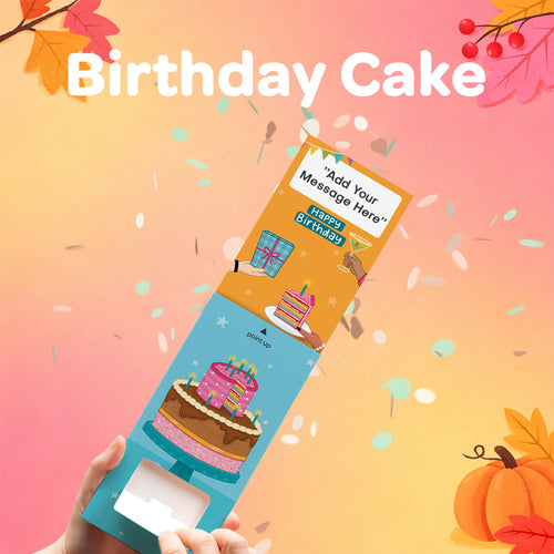 Birthday Cake Cannon Confetti Shooter Card