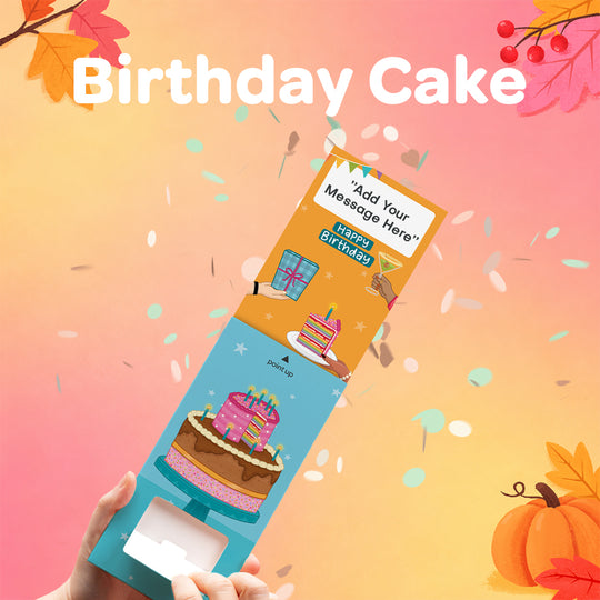 Birthday Cake Cannon Confetti Shooter Card
