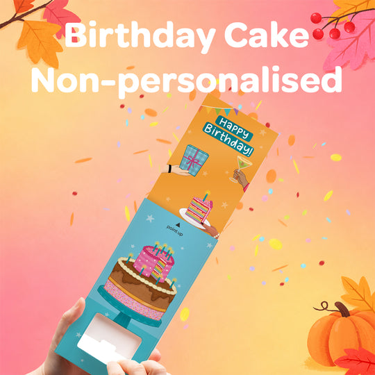 Birthday Cake Non-personalised Cannon Confetti Shooter Card