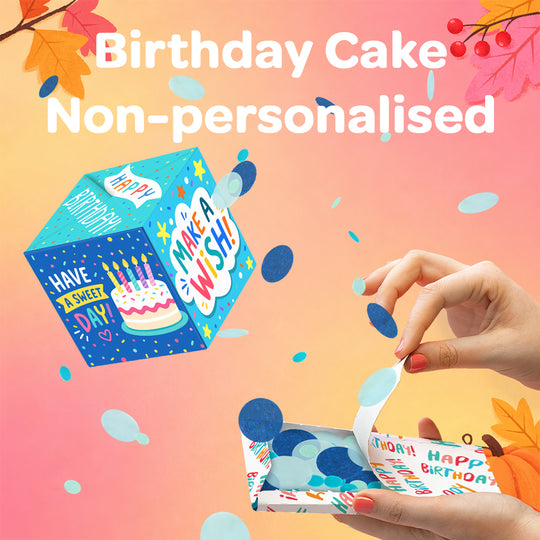 Birthday Cake Non-Personalised 5-Sided Confetti-exploding Greetings Card