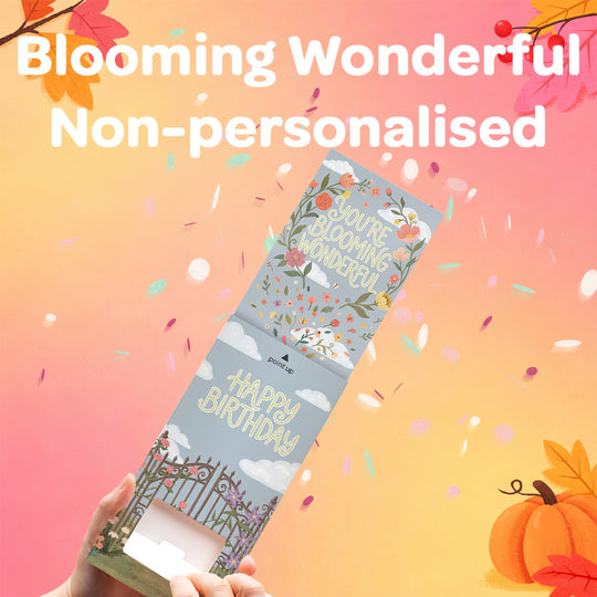 Blooming Wonderful Non-personalised Birthday Cannon Confetti Shooter Card