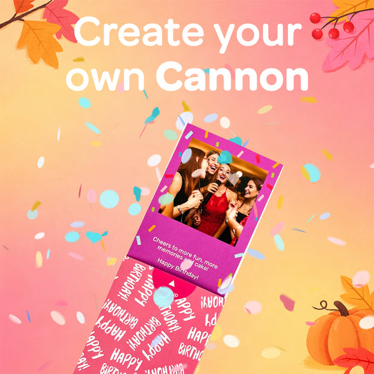 Create Your Own Cannon Confetti Shooter Card