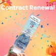 Contract Renewal Cannon Confetti Shooter Card