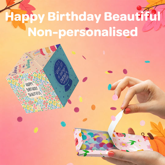 Happy Birthday Beautiful Non-Personalised 5-Sided Confetti-exploding Greetings Card