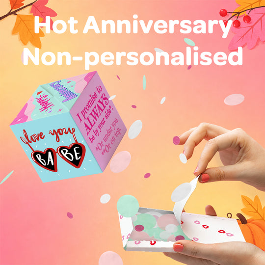 Hot Anniversary Non-Personalised 5-Sided Confetti-exploding Greetings Card