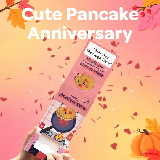 Cute Pancake Anniversary Cannon Confetti Shooter Card
