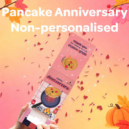Cute Pancake Non-personalised Anniversary Cannon Confetti Shooter Card