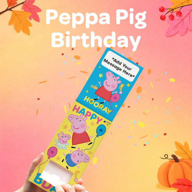 Peppa Pig Birthday Cannon Confetti Shooter Card