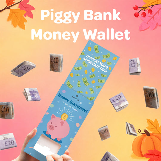 Money Cannon Surprise Wallet Card - Piggy Bank