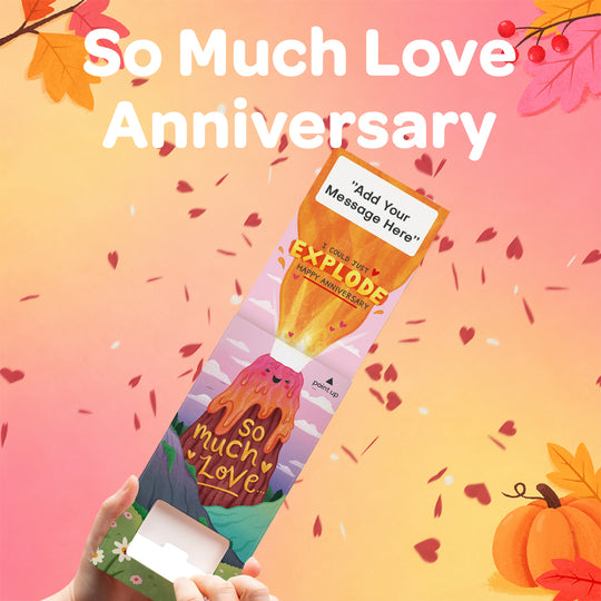 So Much Love Anniversary Cannon Confetti Shooter Card