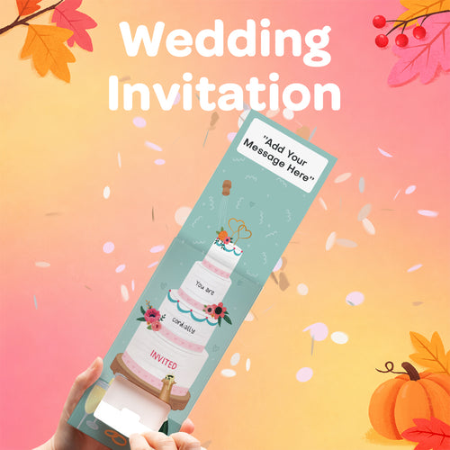 Wedding Invitation Cannon Confetti Shooter Card
