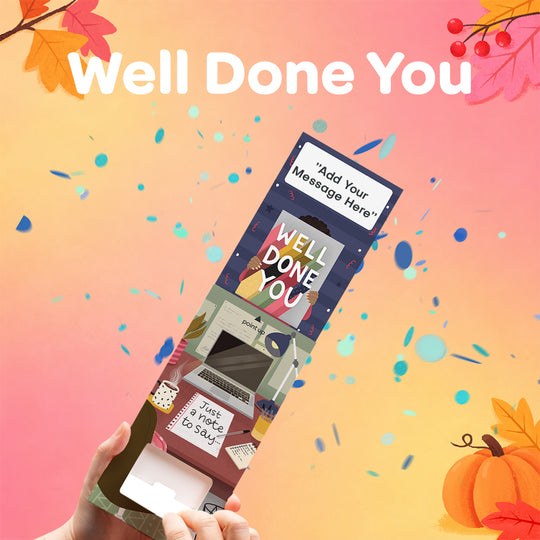"Well Done You" Cannon Confetti Shooter Card