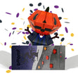 Halloween Jack Pumpkin 3D Pop-up Confetti Wild Card