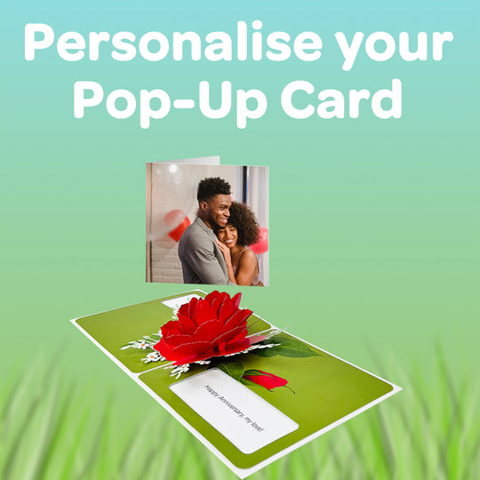 Red Rose 3D Pop-up Card