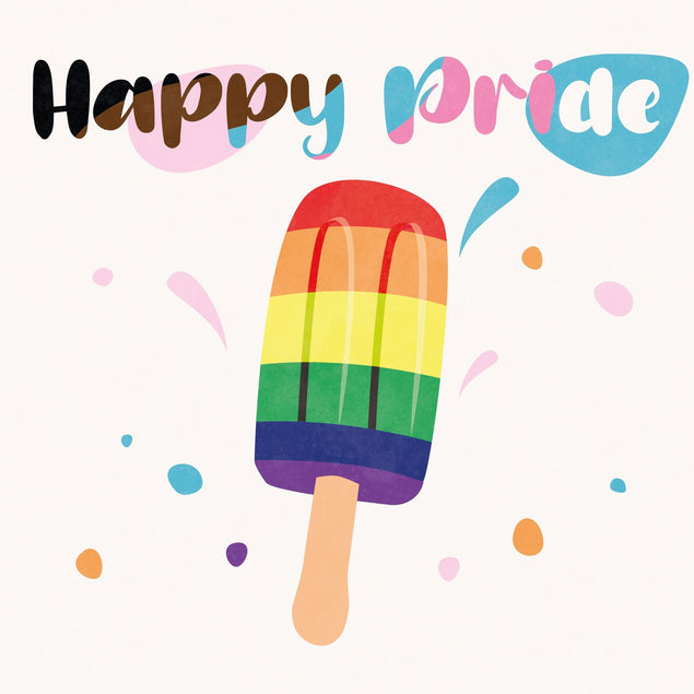 Happy Pride Popsicle Confetti-exploding Greetings Card