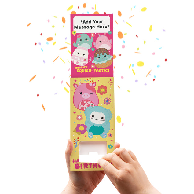 Squishmallows Birthday Cannon Confetti Shooter Card