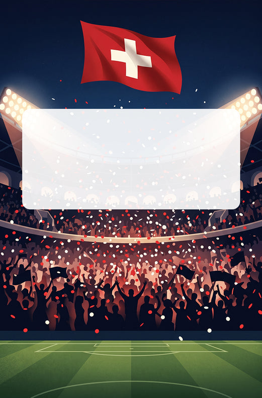 Switzerland Football World Cup Cannon Confetti Shooter Card
