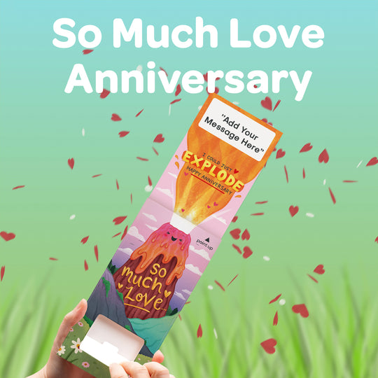 So Much Love Anniversary Cannon Confetti Shooter Card