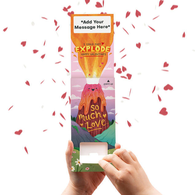 So Much Love Valentine's Day Cannon Confetti Shooter Card