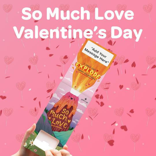 So Much Love Valentine's Day Cannon Confetti Shooter Card
