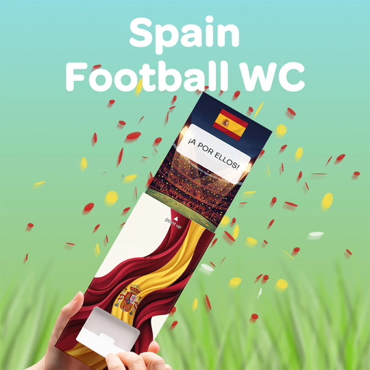 Spain Football World Cup Cannon Confetti Shooter Card