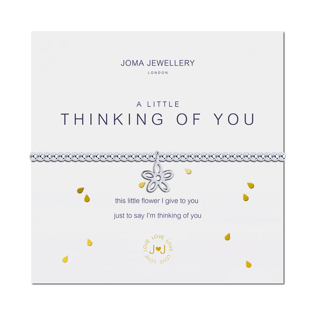 Joma Jewellery Thinking of You Flower Silver Bracelet