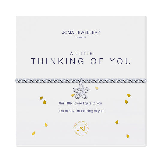 Joma Jewellery Thinking of You Flower Silver Bracelet