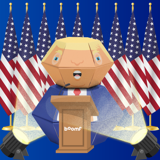 Donald Trump 3D Pop-up Confetti Wild Card