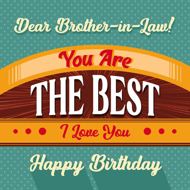 Vintage Poster Happy Birthday Brother-in-law Confetti-exploding Greetings Card