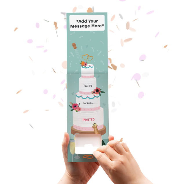 Wedding Invitation Cannon Confetti Shooter Card