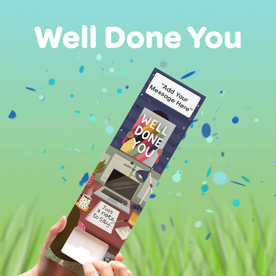 "Well Done You" Cannon Confetti Shooter Card