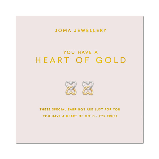 Joma Jewellery 'You Have a Heart of Gold' Earrings