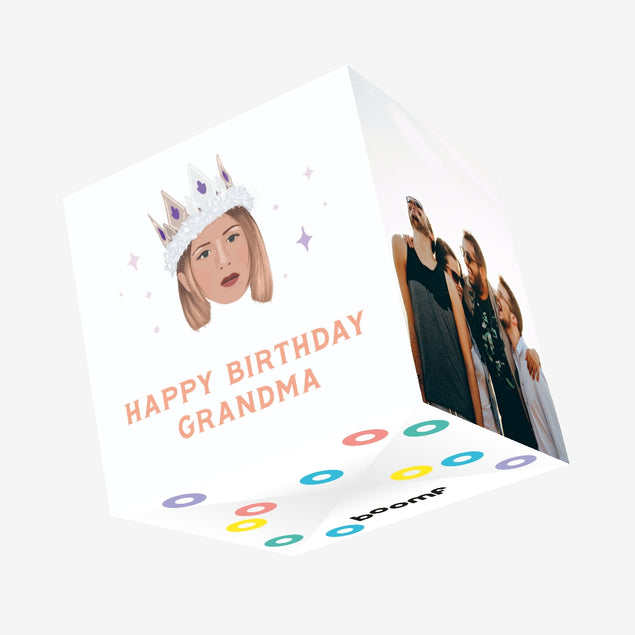 Rachel Grandma Green Confetti-exploding Greetings Card