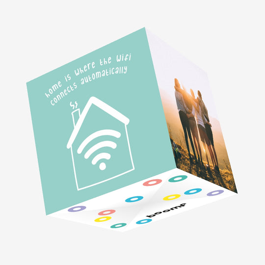 Home Is Where The Wifi Connects Automatically Confetti-exploding Greetings Card