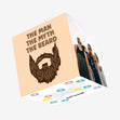 The Man The Myth The Beard Father's Day Confetti-exploding Greetings Card