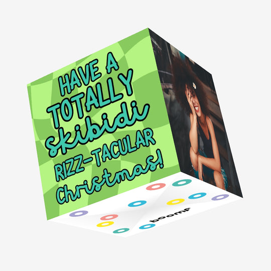 Skibidi Rizz, Tik Tok inspired, Funny Christmas , For Tik Tok fans, For friends, For son, For Daughter, For him, For her Confetti-exploding Greetings Card