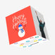 Happy Holidays Cute Snowman Red Christmas Confetti-exploding Greetings Card