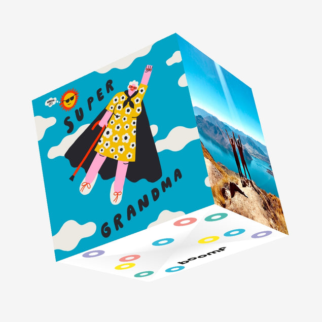 Super Grandma Birthday Confetti-exploding Greetings Card